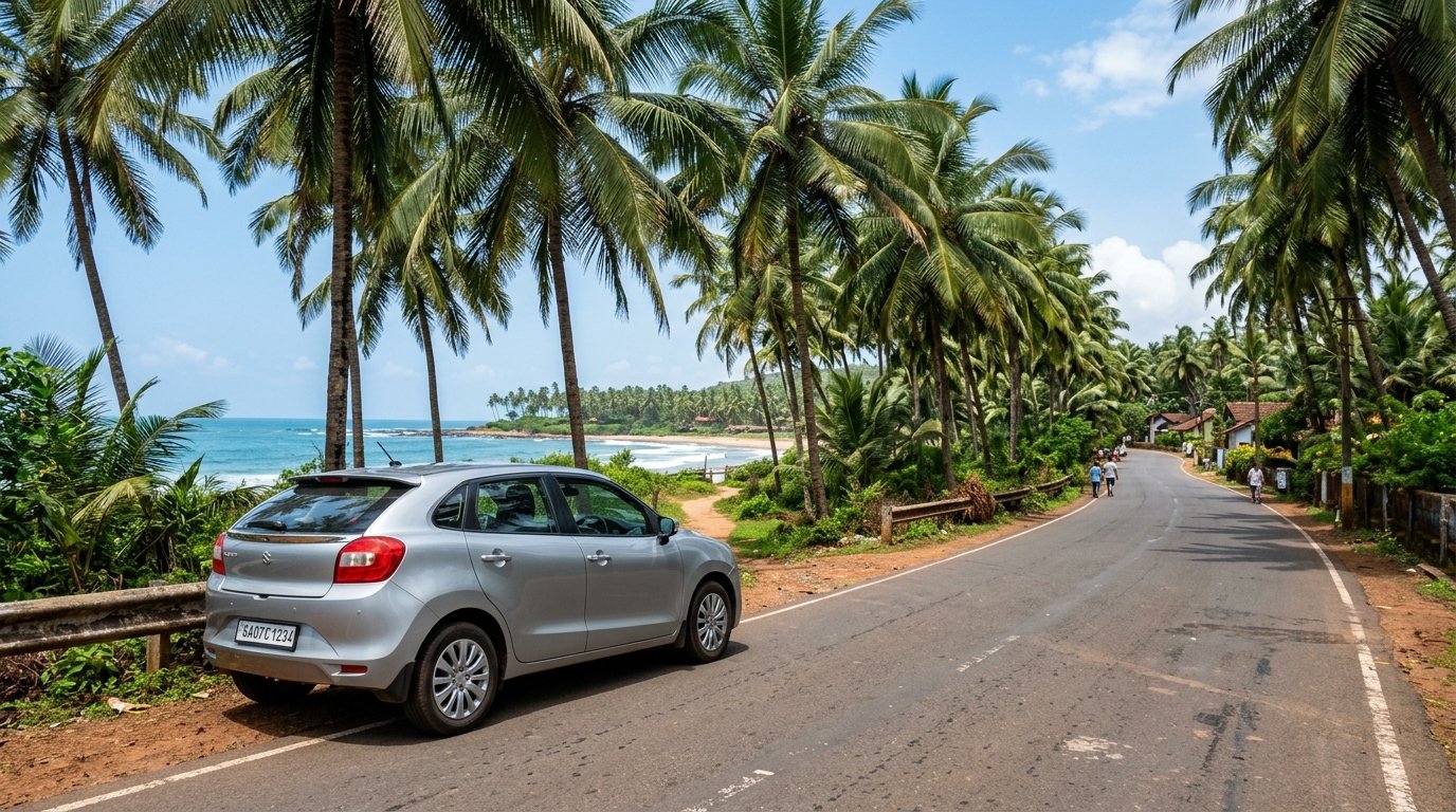 Illustrative rental travel image. Request current Maruti Ciaz photos before booking.
